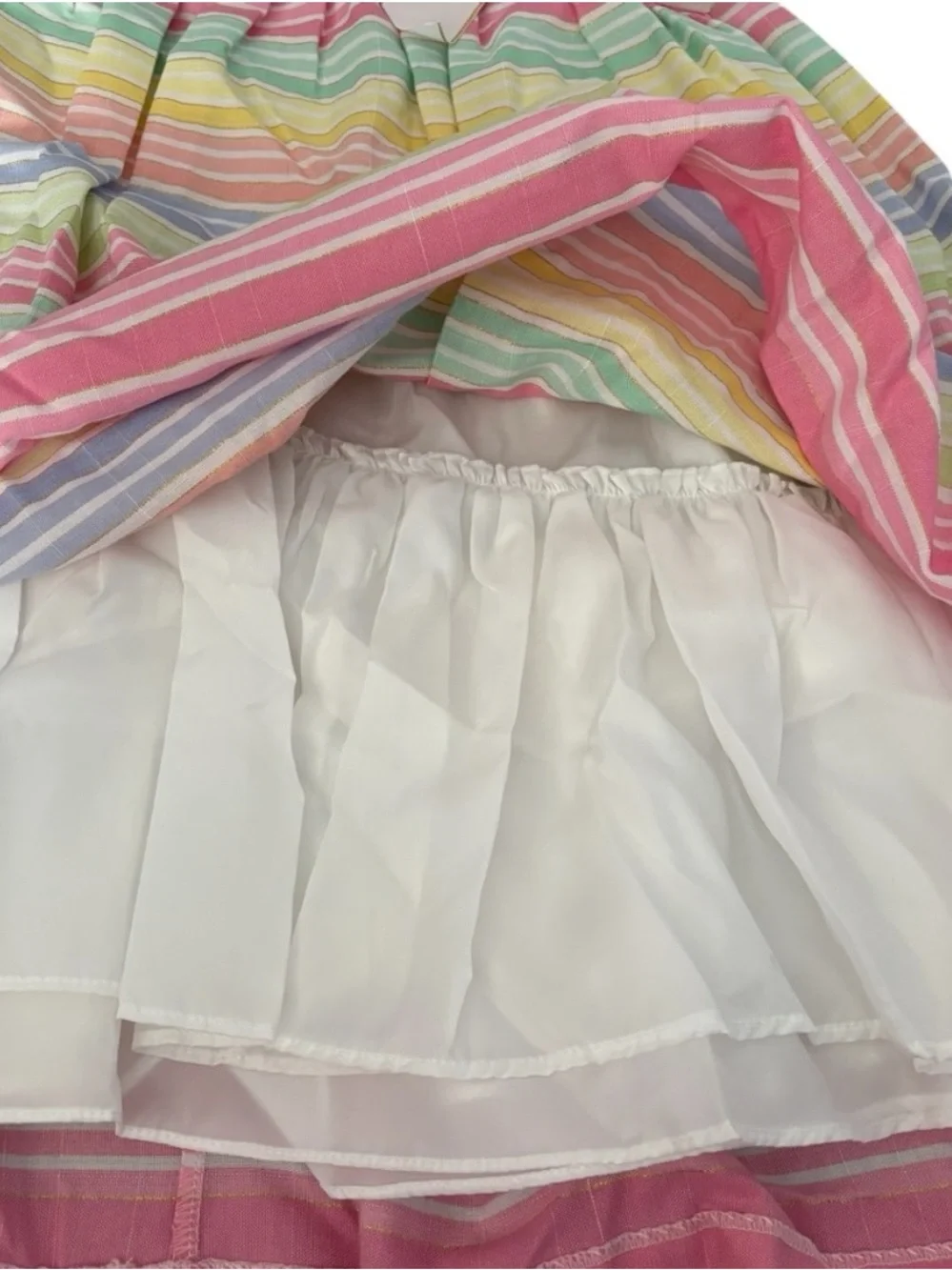 NWT Bonnie Jean Pastel Stripe Party Dress – Girls Size 4/4T